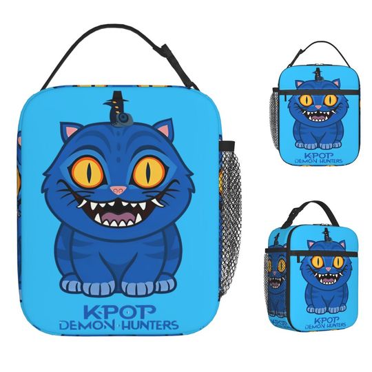 Huntrix Crouching Tiger Kpop Demon Hunters Lunch Bag Portable Cooler Thermal Lunch Box