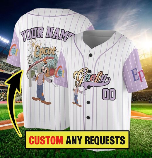 Goofy Disney Epcot Flower And Garden Festival 2025 Baseball Jersey, Mickey And Friends Goofy Epcot Jersey, Disney 2025 Epcot Trip Shirt