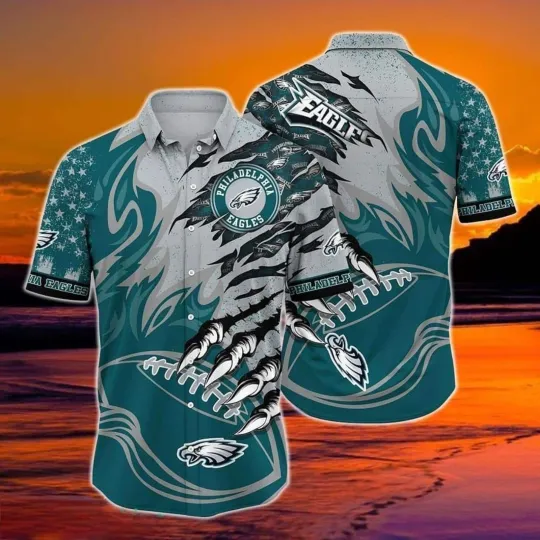 Philadelphia E.a.g.l.e.s Claw Attack Hawaiian Shirt, Gift for Fan