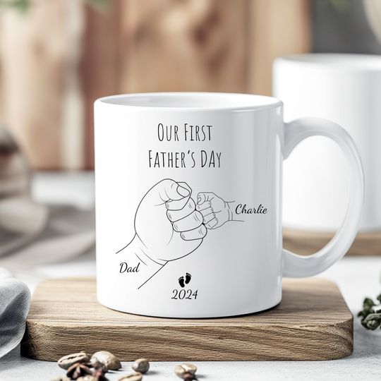 Our First Father's Day Mug, New Father Gift, First Time Father Gift, New Parent Gift