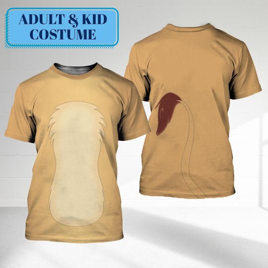 Nala The Lion King Costume T-Shirt, Nala Queen Of Pride Rock Cosplay Costume Shirt, The Lion King Cosplay Tee, Halloween All Over Print Tee