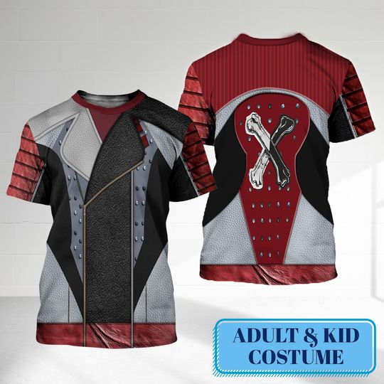 Carlos De Vil Costume T-Shirt, Descendants 2 Cosplay Costume Shirt, Descendants Carlos De Vil Cosplay Tee, Halloween All Over Print Tee