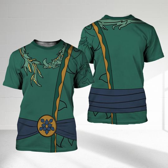 Chief Benja Costume T-Shirt, Chief Benja Cosplay Costume Shirt, Raya and the Last Dragon Cosplay Tee, Cartoon Halloween All Over Print Tee