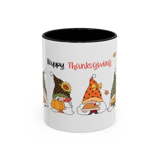 Thanksgiving Accent Mug, Fall Harvest Coffee Cup, Autumn Home Decor