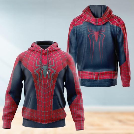 Spiderman Costume Hoodie, Spiderman Movie Shirt, Disney Spiderman Cosplay