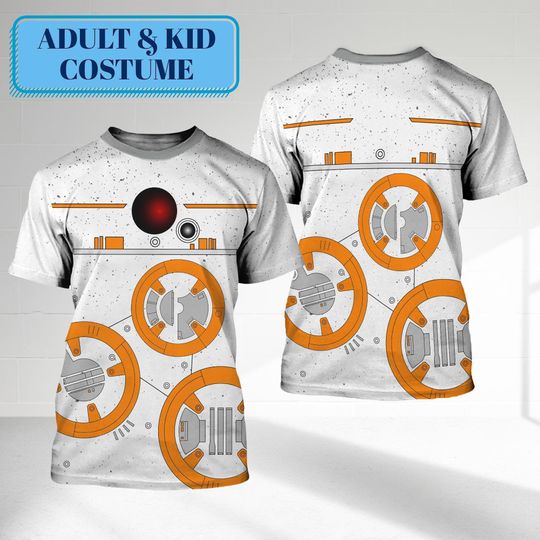 Robot Star Movie Character 3D Costume T-Shirt, Galaxy Movie Cosplay Costume, Holiday Trip Shirt, All Over Print 3D Shirt, Birthday Gift