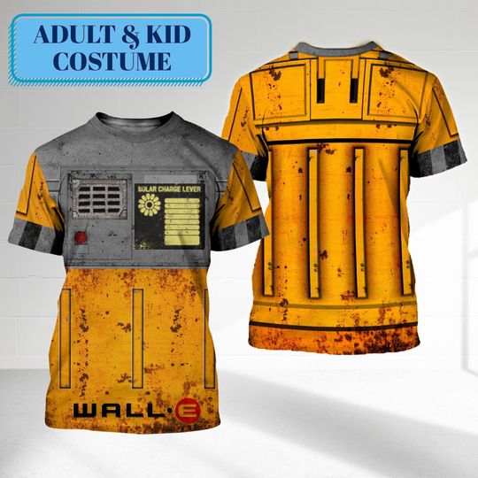 Wall-E Fictional Galaxy Robot 3D Shirt, Halloween Costume For Family Group T Shirt, Funny Robot Cosplay Party Costume Gift For Movie Lover
