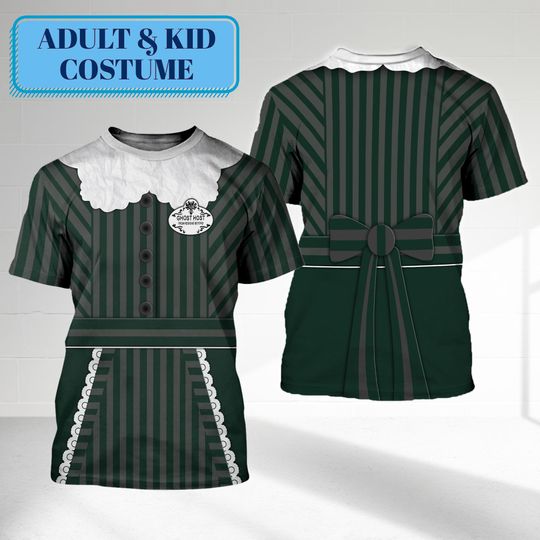 Haunted Mansion Costume Shirt, Maid Haunted Mansion Halloween Costume For Family Group T shirt, Horror Halloween Costume Tee