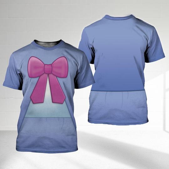 Blue Fairy Godmother Women 3D T-Shirt, Cinde Halloween Costume For Family Group T Shirt, Magic Princess Godmother Cosplay