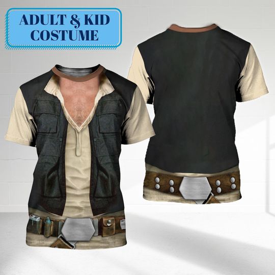 Han Solo Galaxy Hero Characters Costume Shirt, Halloween Costume For Family Group T Shirt, Solo Men 3D Shirt, Warrior Friend Trip Outfit