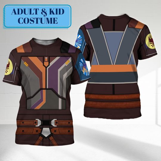 Halloween Costume For Family Group T Shirt, American Movie Men Character 3D Cosplay Costume Tee, Halloween Gift For Friends