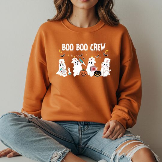 Gift for Nurse Halloween Nurse Sweatshirt, School Nurse Sweatshirt, Nurse Life, Nursing Student Gifts, Boo Boo Crew Sweatshirt