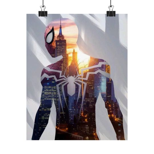 Stylish Matte Vertical Poster - Urban Spider-Man Art