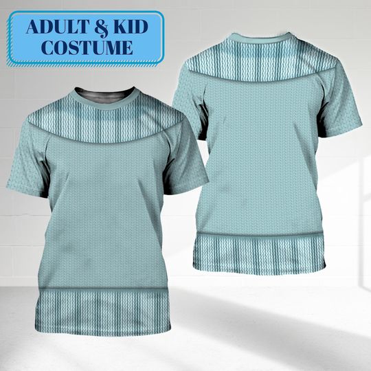 Sadness Inside Out 3D T-Shirt, Inside Out 2 All Over Print Shirt, Sadness Costume T-Shirt, Sadness Cosplay Costume, Inside Out T-Shirt Gift