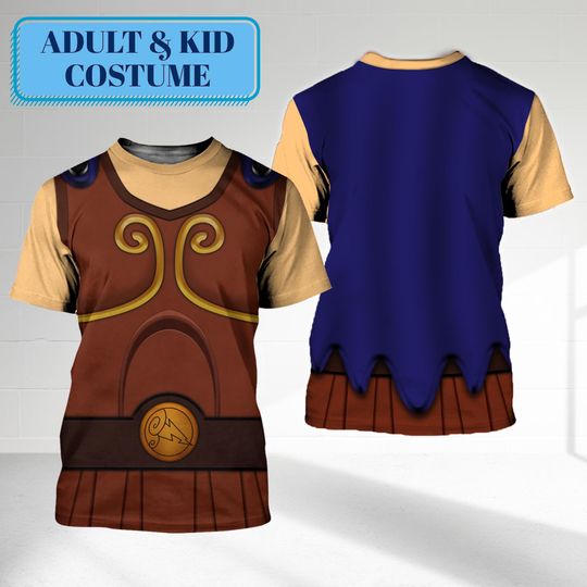 Hercules Greek Mythological Genie Halloween 3D Shirt, Halloween Costume For Family Group T Shirt, Funny Cosplay Costume Gift For Friends
