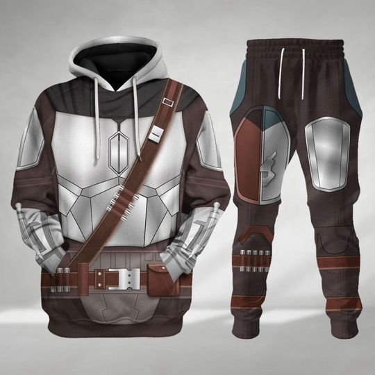 Beskar Mandalorian Costume Hoodie, Mandalorian Jogger, Star Wars Running Shirt, Star Wars Cosplay Tee, Mandalorian Sweatshirt