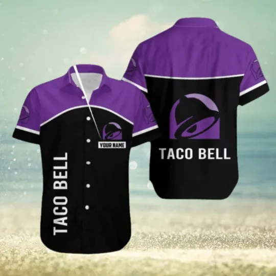 Taco Bell Casual Big Logo 3D Hawaiian Shirt for Men and Women with Custom Name