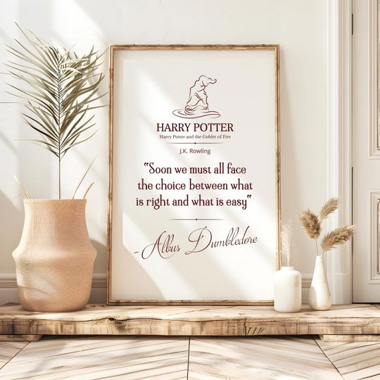 Dumbledore Quote Poster – Harry Potter Inspirational Wall Art