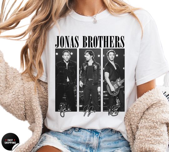 Jonas Bros 20th Annivesary Tour 2025 Shirt, Vintage Jonas Brothers Tour Shirt, Jonas Brother Merch, Jonas Brother Unisex T-shirt