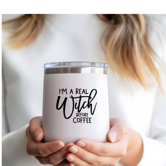 Witchy Wine Tumbler, Fun Gift for Witches, Halloween Party Cup, Funny Coffee Mug