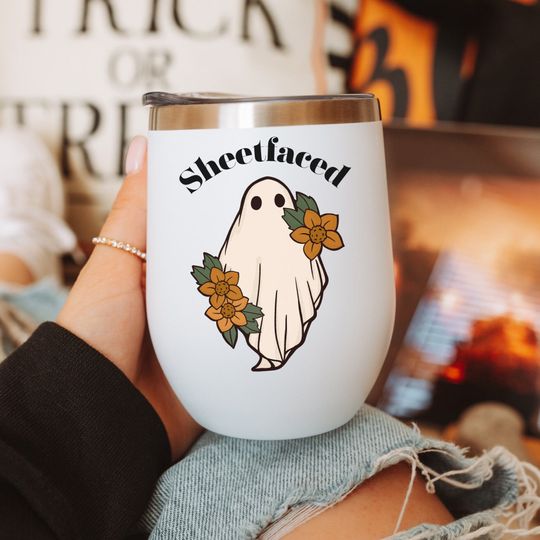 Halloween wine tumbler, Fall wine tumbler, Thanksgiving wine tumbler, Wine lover