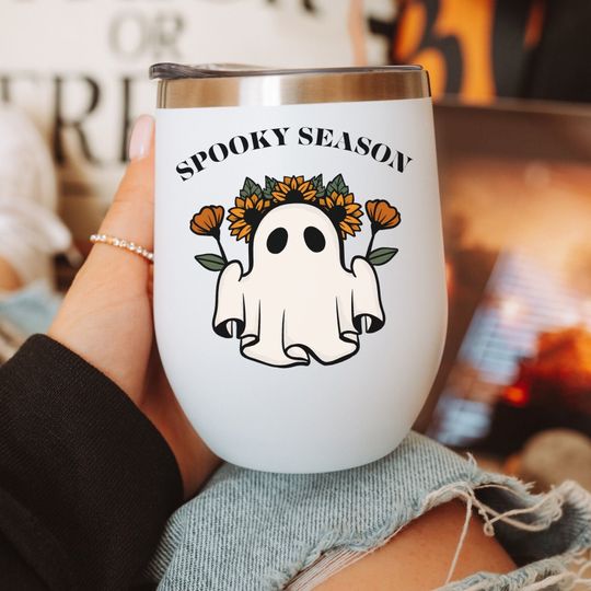 Halloween wine tumbler, Fall wine tumbler, Thanksgiving wine tumbler, Wine lover