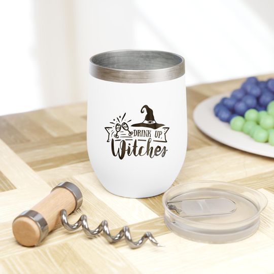 Drink Up Witches Wine Tumbler, Halloween Tumbler, Spooky Season Tumbler