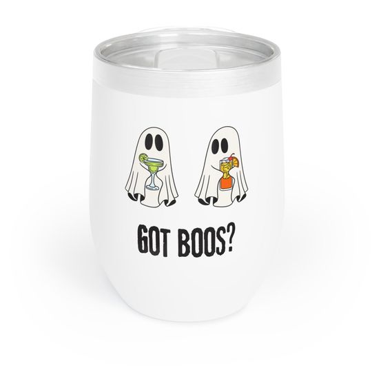 Ghost Wine Tumbler, Halloween Spirits Cup, Got Boos Gift, Funny Alcohol Drinkware