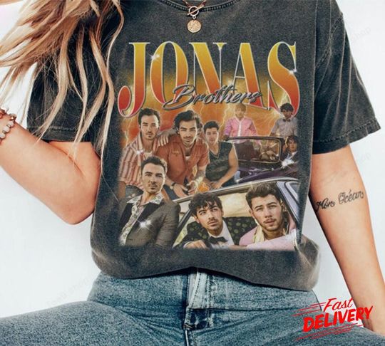 Vintage Jonas Brothers unisex t-Shirt, Living The Dream Tour 2025 Shirt, Jonas Brothers Tour Shirt, Jonas Bros 20th Annivesary Tour Shirt