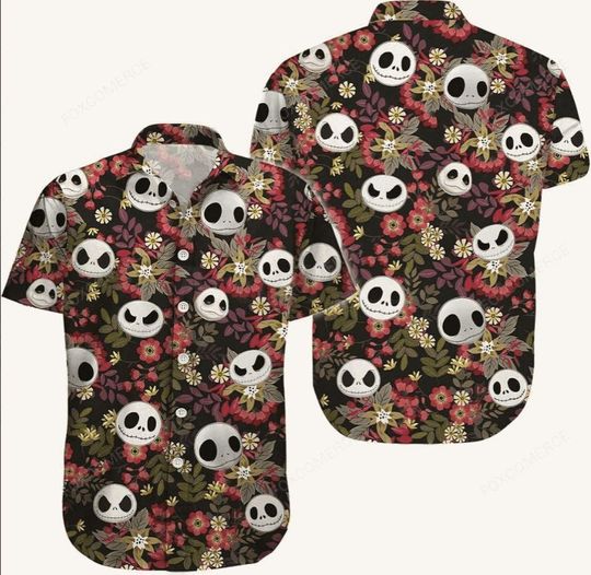 Nightmare Before Christmas Hawaiian Shirt Jack Skellington Tee