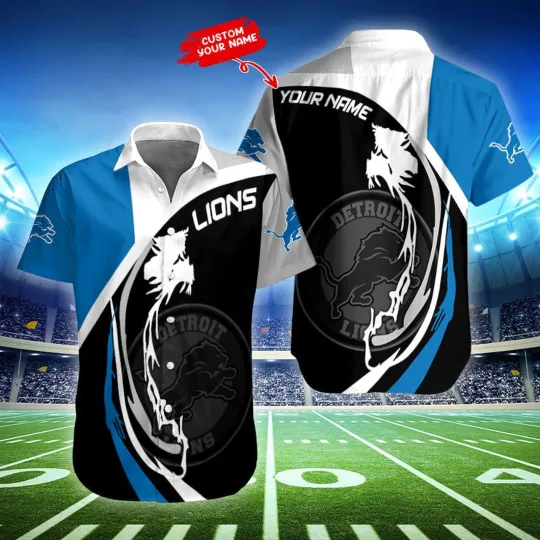 Custom name Detroit L.i.o.n.s Bold Swipe Custom Shirt, Gift for Fan