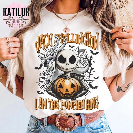 Jack Skellington I Am the Pumpkin King T-Shirt, Nightmare Before Christmas Tee,  Halloween Disney Tee for Fans, Shirt for Halloween 2025