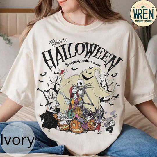 Retro The Nightmare Before Christmas Shirt, Vintage Jack Skellington Sally Oogie Boogie Tee, Disneyland Halloween Shirt, Halloween 2025 Tee