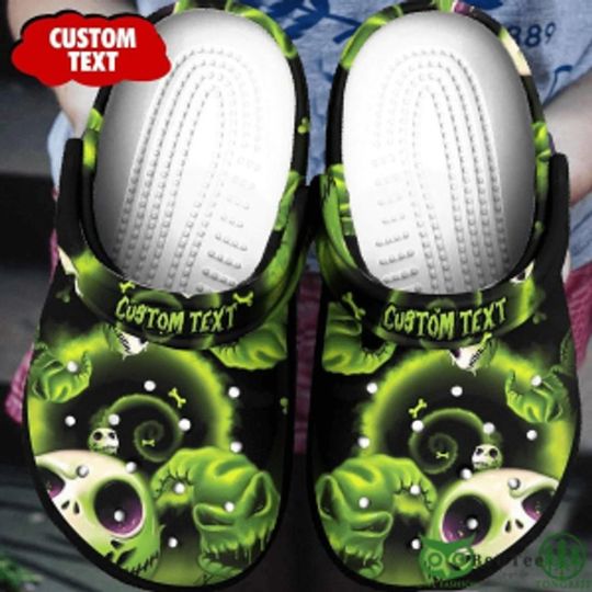 Personalized Oogie Boogie Bash Clog Shoes, Halloween Party, Nightmare Before Christmas, Jack Skellington Halloween