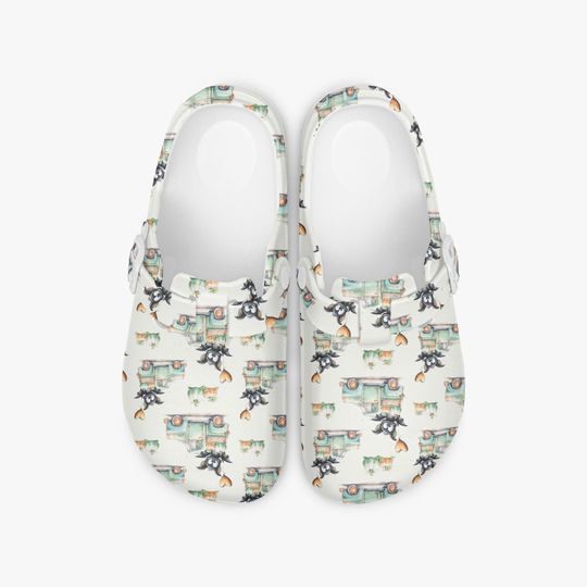 Funny Bat Motif Slip-On Clogs for Women and Men, Comfortable Animal-Design Mules for Work, Garden, and Everyday Use