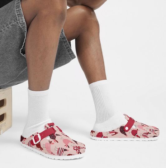 Unisex Chicken Pattern Slip-On Clogs for Work and Daily Wear