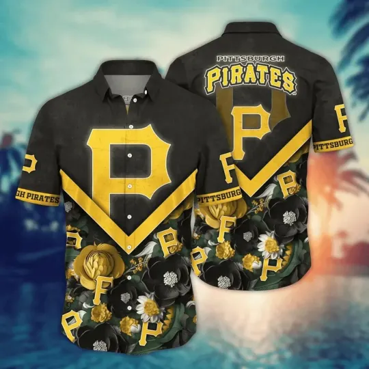 Pittsburgh P.i.r.a.t.e.s  Chevron Floral Hawaiian Shirt, Gift for Fan