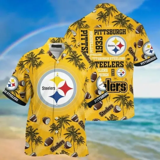 Pittsburgh S.t.e.e.l.e.r Palm Paradise Hawaiian Shirt, Gift for Fan