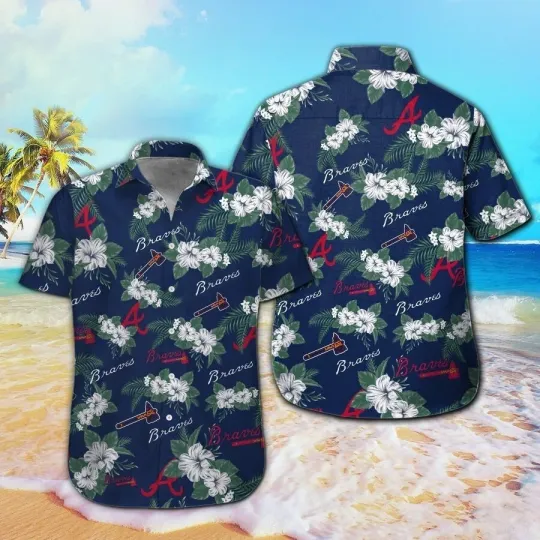 Atlanta Baseball Team Bravess Hawaiian Shirt Button Down