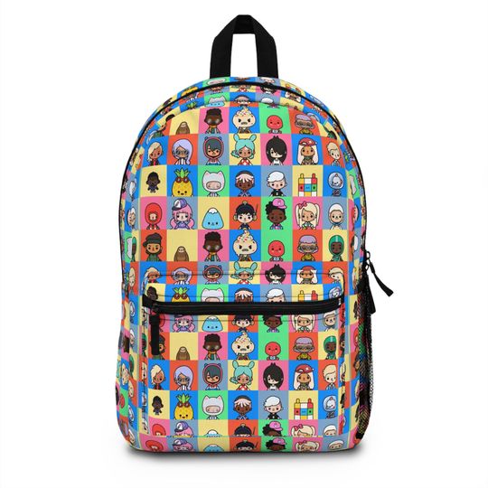 Backpack, Toca Boca Design - Fun Kids School Bag, Children's Bookbag, Colorful Travel Rucksack, Playful Daypack, School Supplies Organizer