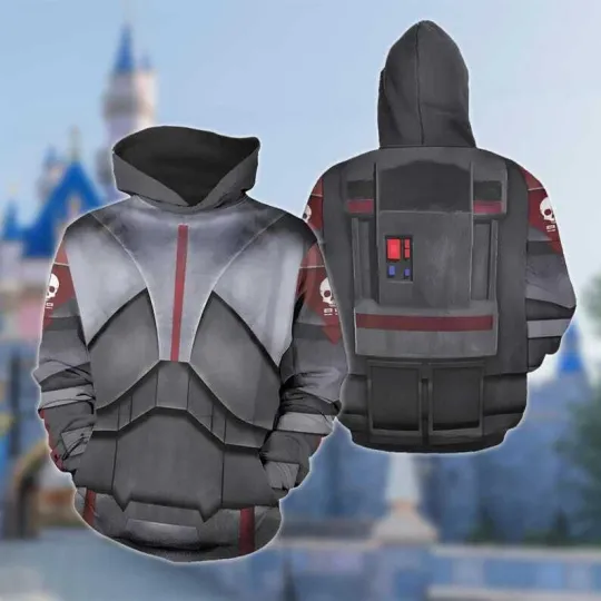 Star Wars Halloween Costume 3D Hoodie, The Bad Batch Cosplay Costume, Movie
