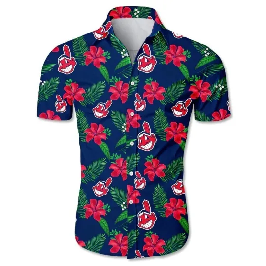 Cleveland Baseball Team Indians Hawaiian Shirt Button Down