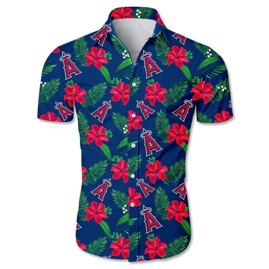 Los Angeles Baseball Team Angelss Hawaiian Shirt Button Down