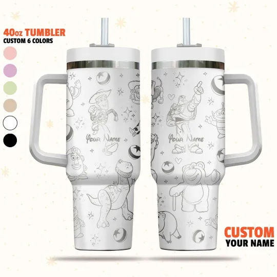 Custom Disney Toy Story Tumbler, Disney Characters Christmas 40oz Tumbler