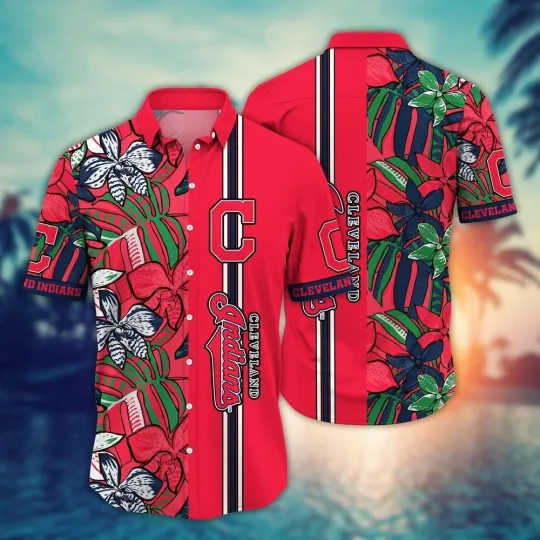 Cleveland Baseball Team Indians Hawaiian Shirt Button Down