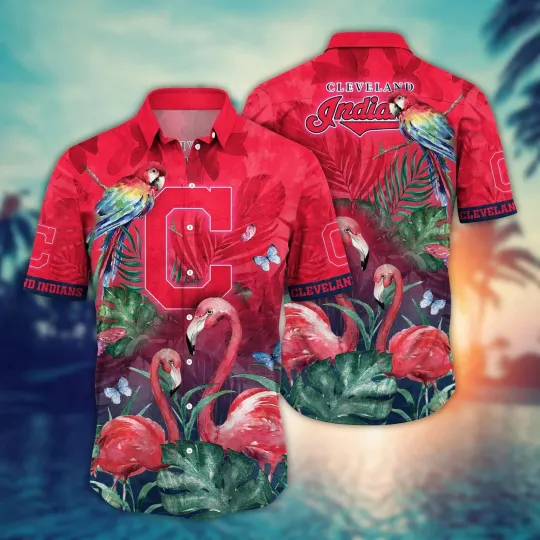 Cleveland Baseball Team Indians Hawaiian Shirt Button Down