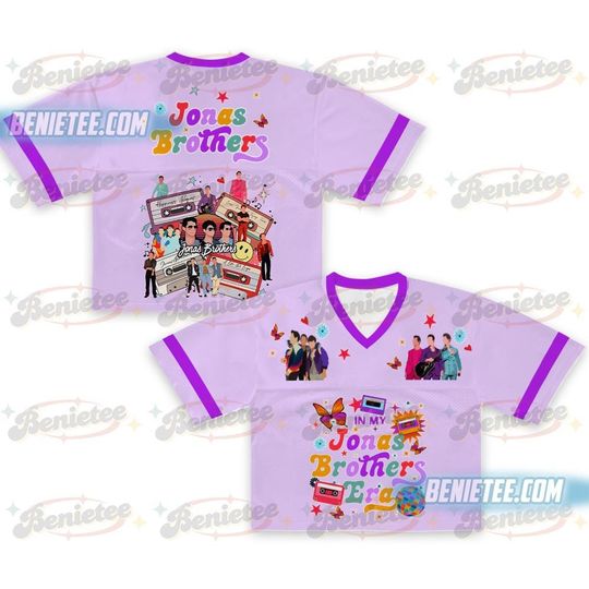 Vintage Jonas Brothers Baseball Jersey Croptop, Retro 90s Tee, Unisex Concert Fan Shirt, Y2K Band Gift