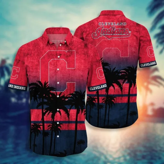 Cleveland Baseball Team Indians Hawaiian Shirt Button Down