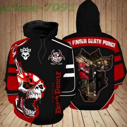 Five Finger Death Punch Band MenWomen 3D Printed Lightweight Hoodie