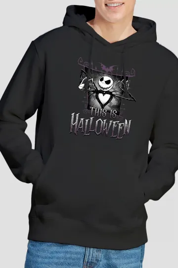 The Nightmare Before Christmas Jack This Is Halloween Mens Hoodie S-2XL Black